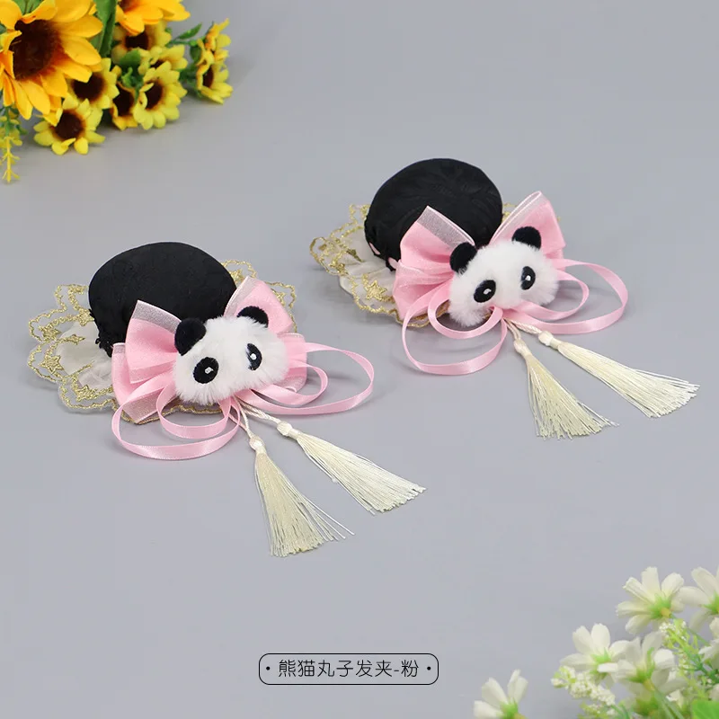 Diadema Kawaii con orejas de Panda para niña, tocado de Anime, accesorios para el cabello, fiesta de Halloween, accesorios de Cosplay, Aro para el cabello