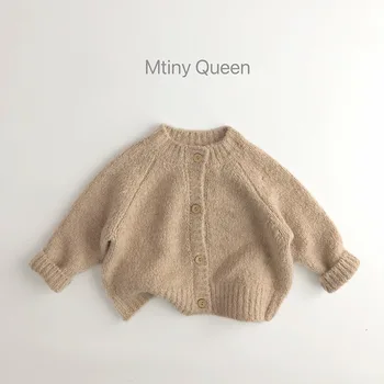 Kids Knit Cardigan 5 Autumn New Children Long Sleeve Knit Coat Solid Baby Girl Thick Warm Sweater Cardigan Kids Boys Knitted Jacket Toddler Clothes 5