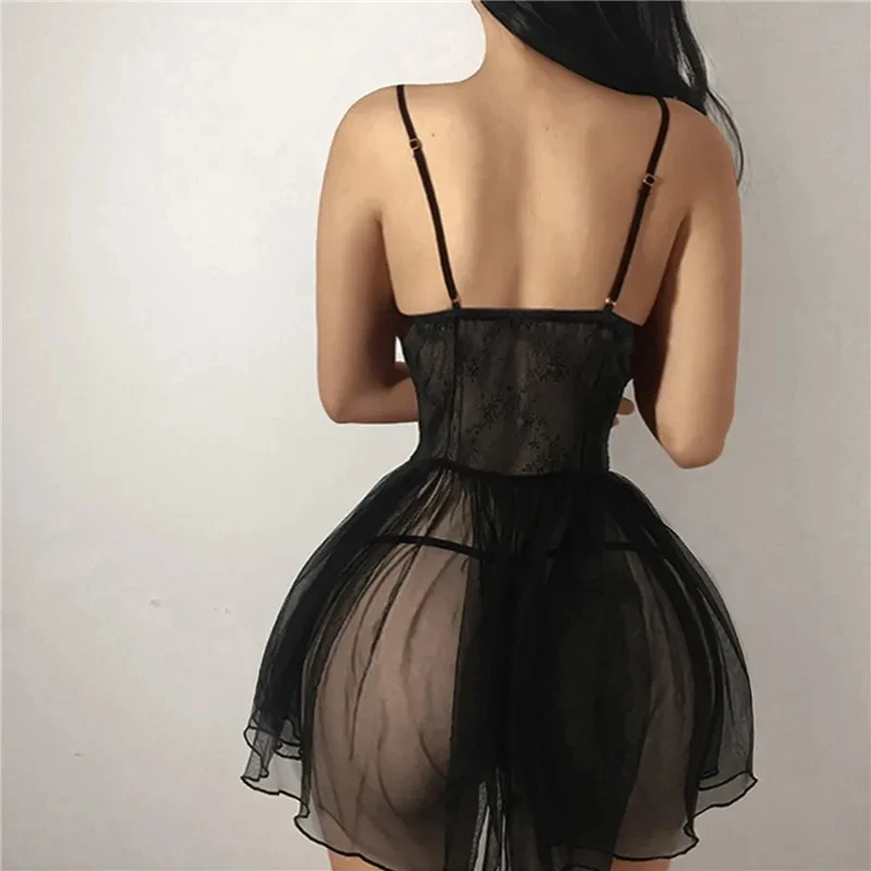 Ropa sexual con sujetador de entrepierna abierta para mujer, ropa de dormir de encaje, disfraces eróticos calientes, body erótico de boda, vestido de Babydolls, lencería Sexy