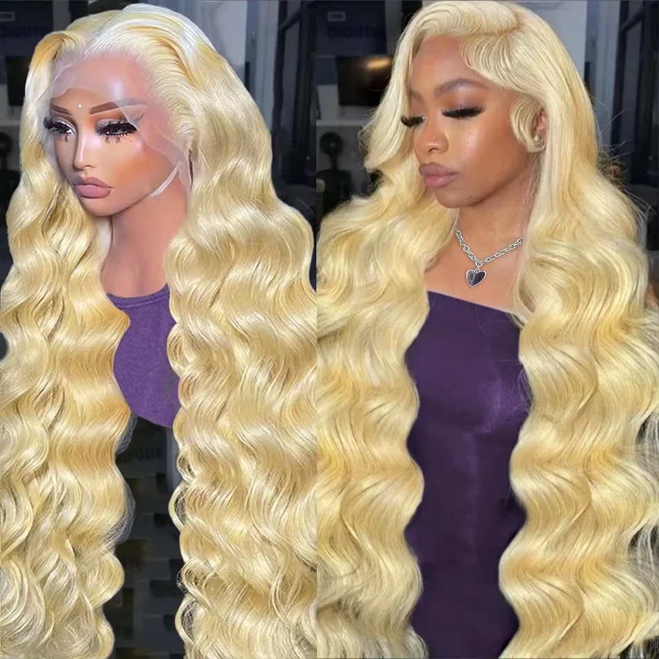 

30 40 Inches 220% Density 613 Blonde 13x4 13x6 HD Lace Frontal Human Hair Wigs Brazilian Body Wave Wigs Colored Wigs For Women