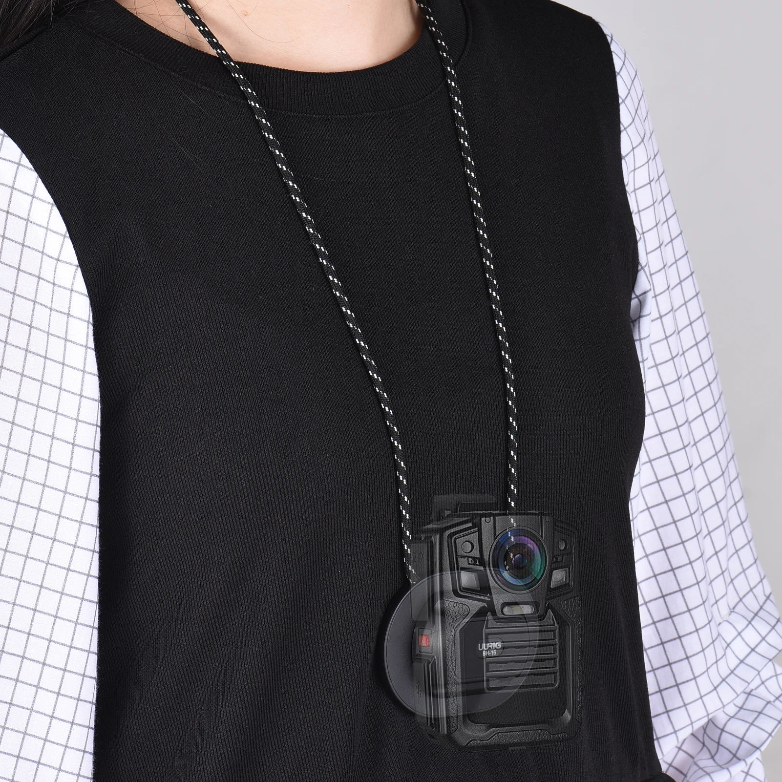 

UURIG BH-15 Универсальное крепление для камеры на корпусе Магнитный держатель на шею Замена крепления для камеры BOBLOV и большинства кузовных камер Stick to Clothe