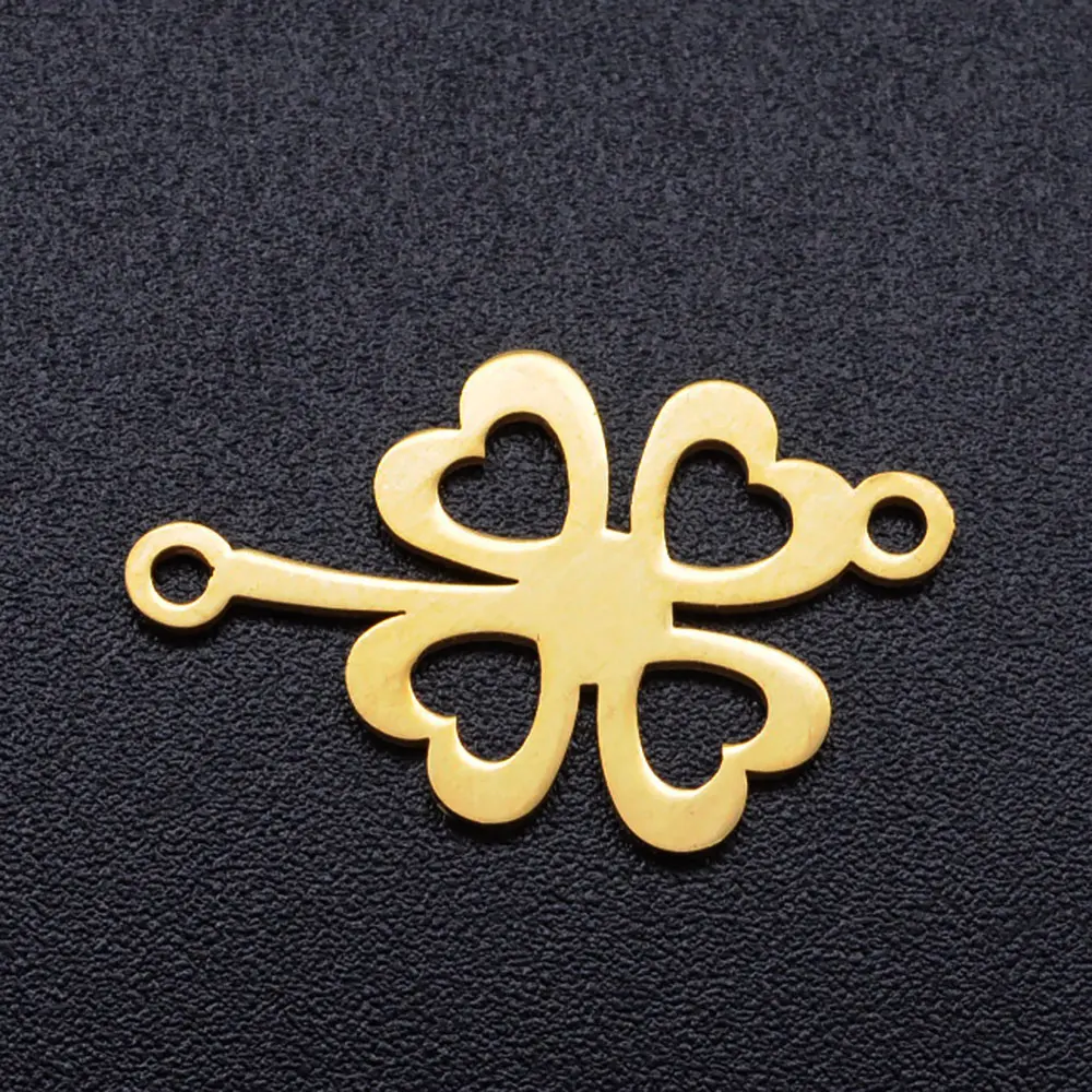 10pcs/lot Music Symbol Stainless Steel DIY Connector Charms Wholesale OEM Connectors Charm Accepted Jewelry Making Connectors