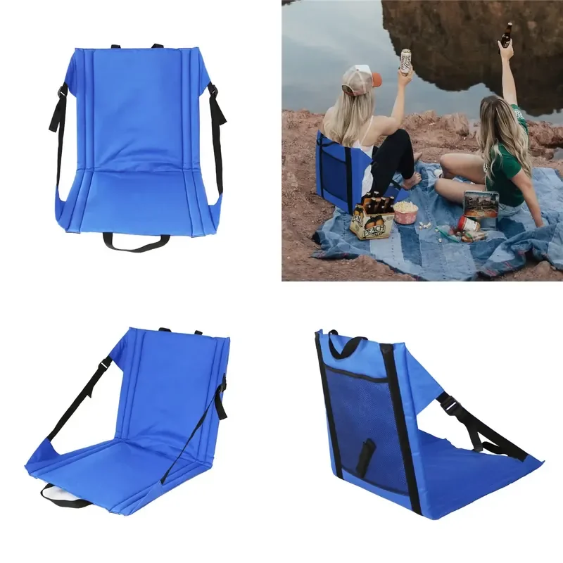 for Portable Modern Stadium Seat Cushion Foldable Lightweight Backrest Adjustable Shoulder Strap Camping Beach Picnic Travel