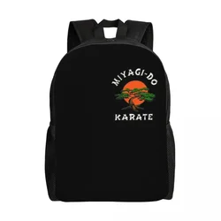 Spersonalizowane plecaki Miyagi Dojo Karate Kid męskie kobiety na co dzień torby na książki szkolne Cobra Kai Manga Anime