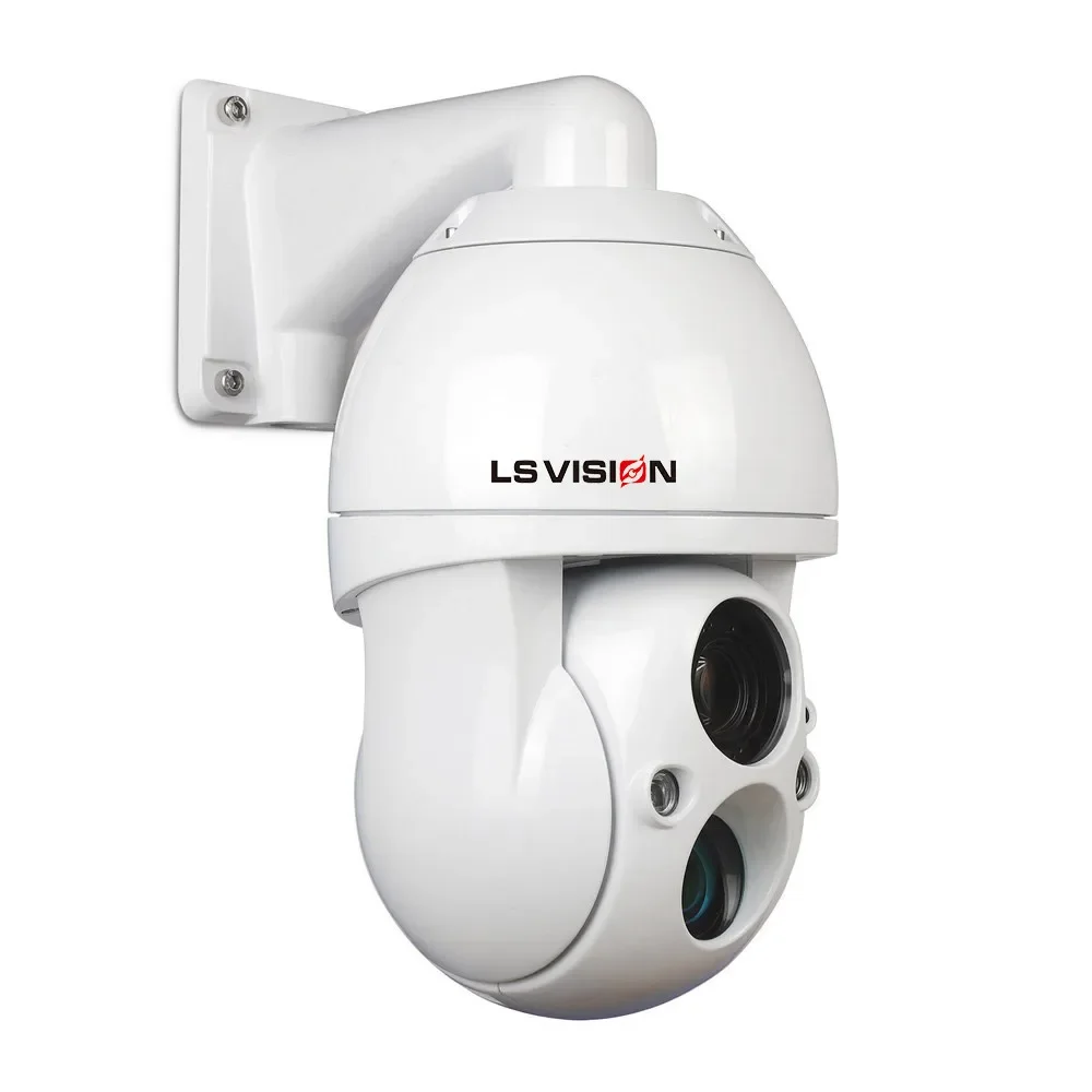 LS VISION Telecamera IP di sorveglianza di sicurezza esterna da 4 MP/8 MP con sirena incorporata e opzioni di archiviazione su scheda Micro SD Telecamera di rete