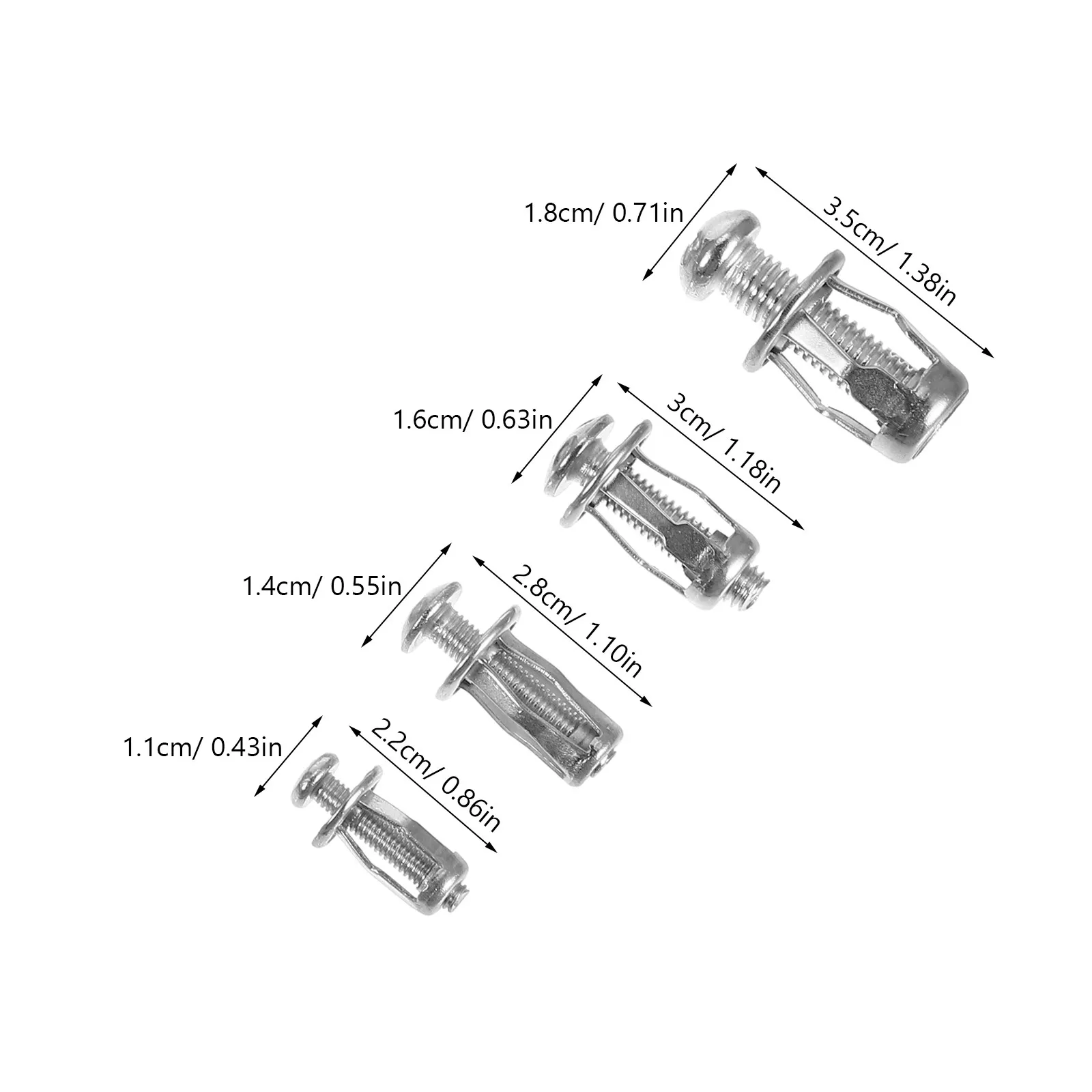 40Pcs Metal Expansion Screws Petal Nut Design for Concrete Walls Gypsum Boards Home Office Commercial Use Secure Wall Anchors