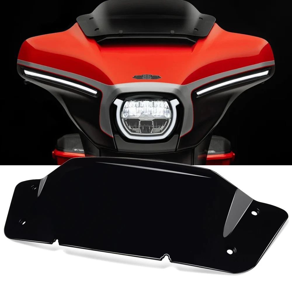 

5'' Motorcycle Windshield Upper Fairing Windscreens Wind Deflector Fit For Harley Touring CVO Street Glide FLHXSE FLHX 2023 2024