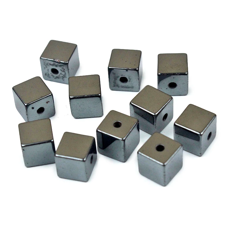 Square Cube Black Hematite Natural Stone Spacer 2/3/4/6/8/mm Loose beads For Jewelry Making Bracelets Necklace Accessories Diy