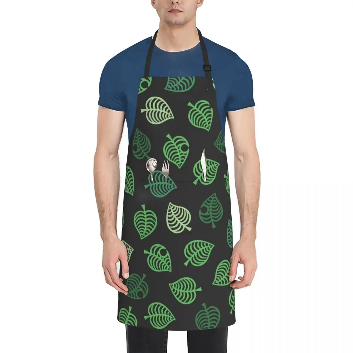 

Nook Leaf Aloha Logo - Green on Grey Apron All For Kitchen And Home kitchen utensil christmas kitchen cloths Art Apron