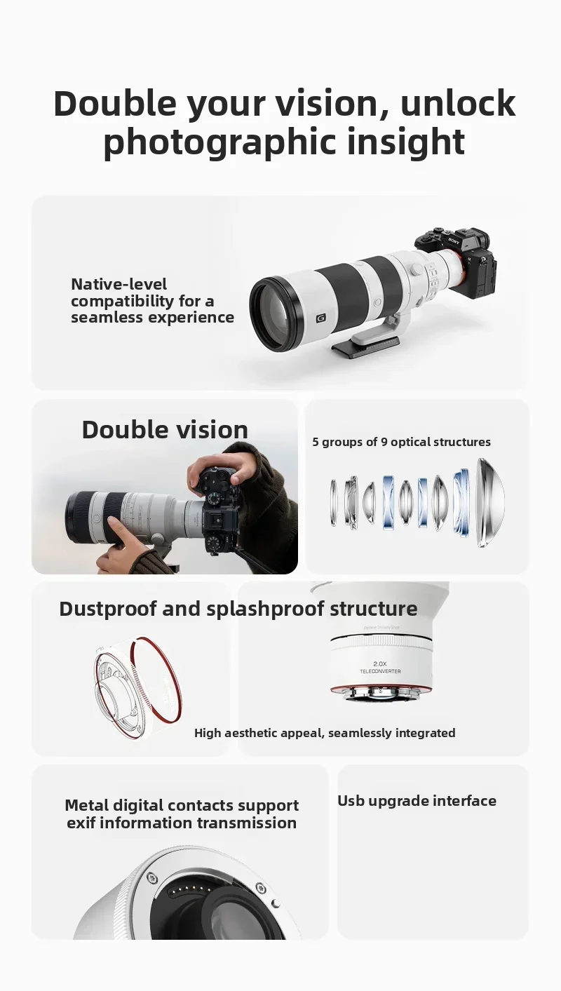 Viltrox TC-2.0X テレコンバーター 2倍焦点距離エクステンダー ソニーE