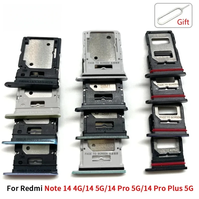 For Xiaoomi Redmi Note 14 4G 5G Pro Plus SIM Card Tray chip slot drawer Holder Adapter Accessories Repair Parts