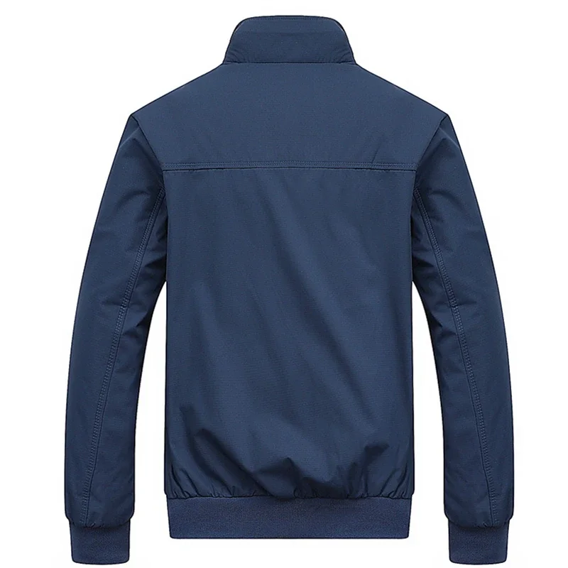 2025 Primavera Autunno Casual Solido Giacca di moda Sottile Bomber Cappotto da uomo Nuovo arrivo Giacche da baseball Giacca da uomo M-6XL 8XL Top
