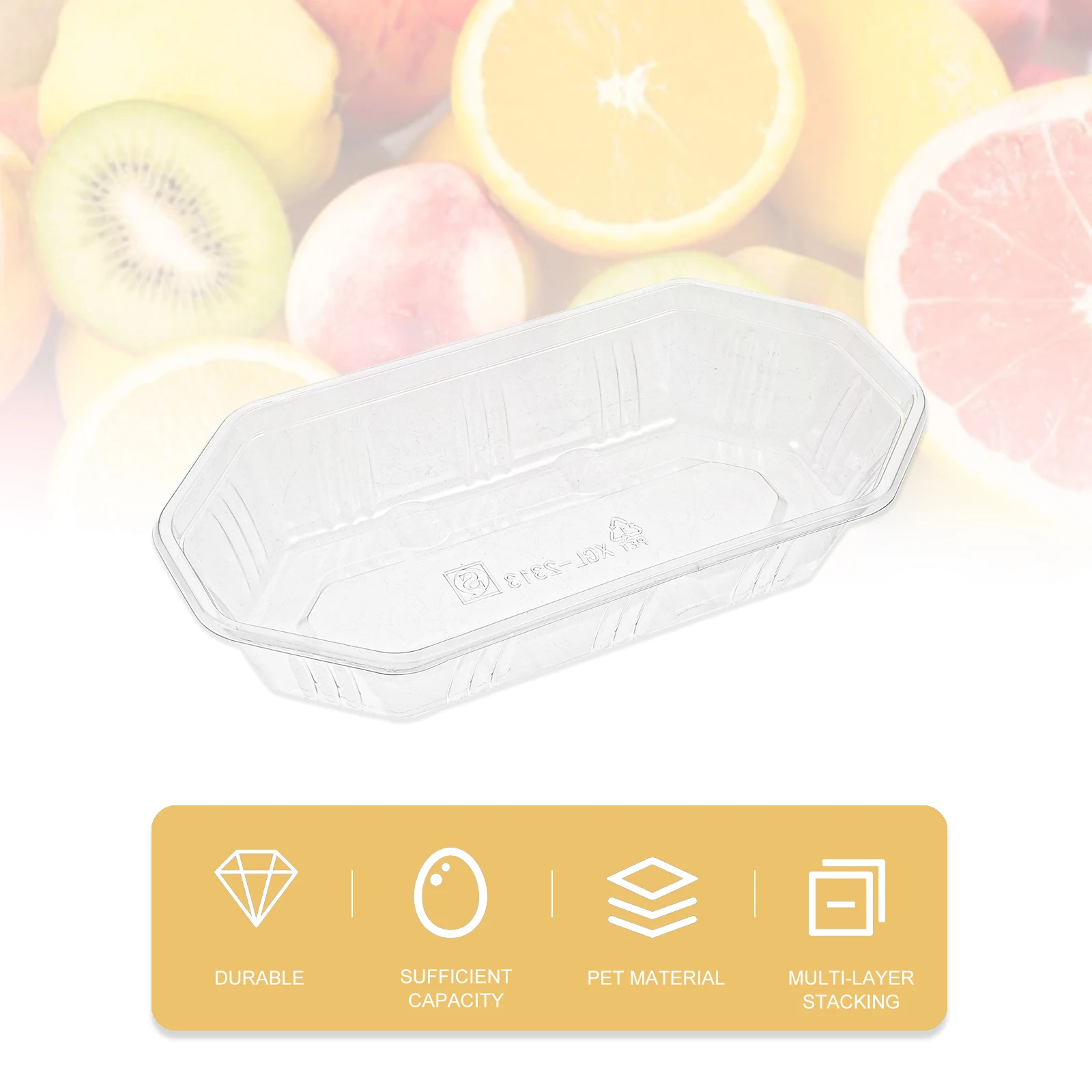 

100 Pcs Fruit Tray Simple and Practical Plastic Trays Crisper The Pet Storage Hygienic