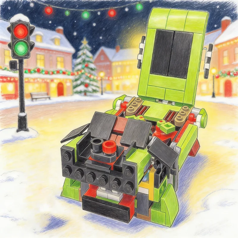 391pcs MOC City Champions Tooned Dodge Challenger SRT Hellcat Model Building Blocks Architecture Toy Christmas Gift Brick Kids