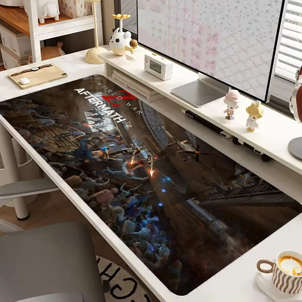 neues W_World W_War Z Mauspad, extragroßes Gaming-Mauspad mit rutschfesten Gummi-Pads, perfekt für PC-Gamer mit Tastaturen und Mäusen