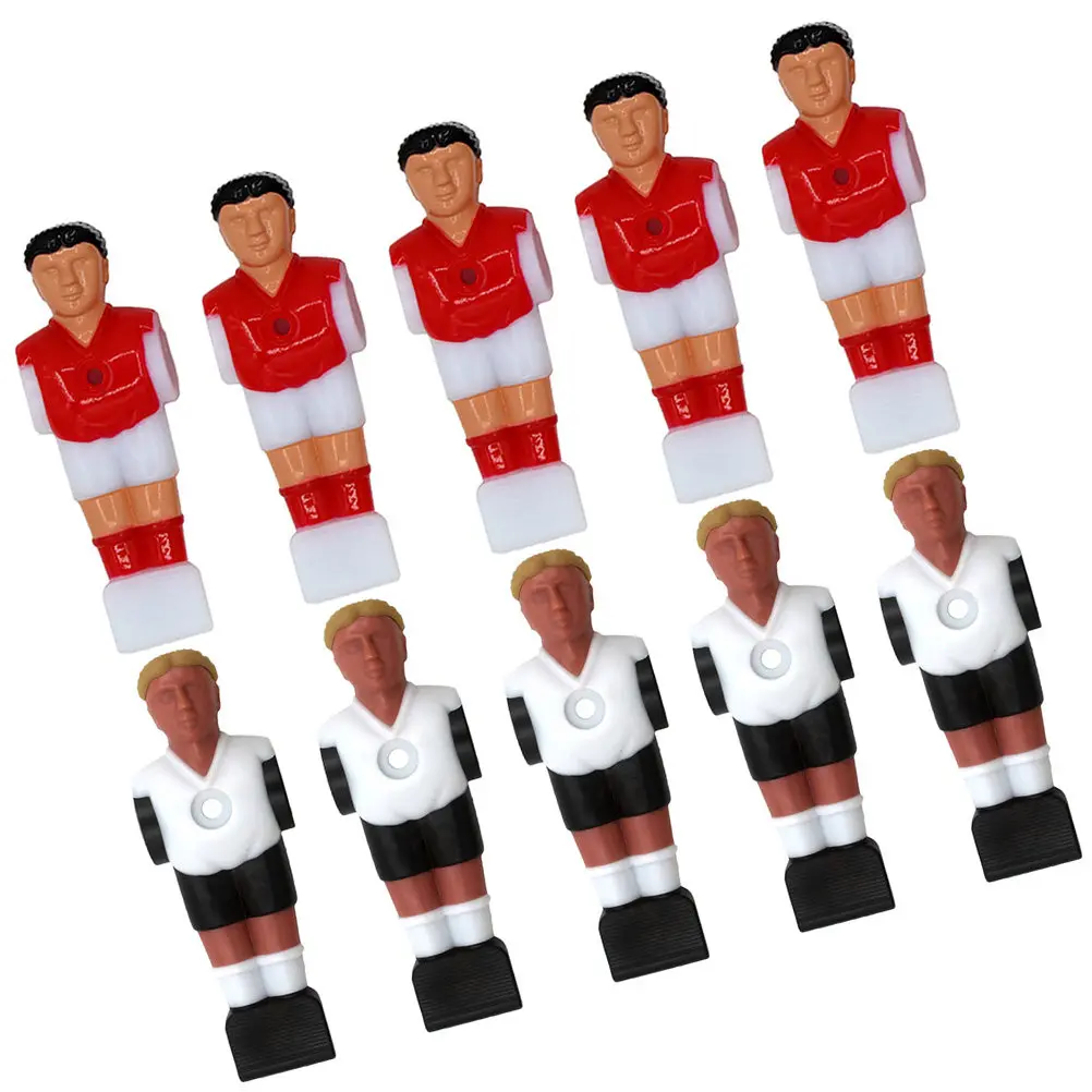 

10Pcs Foosball Table Soccer Players Plastic Replacement Figures Smooth Surface Clear Color Printing for Football Machine Parts