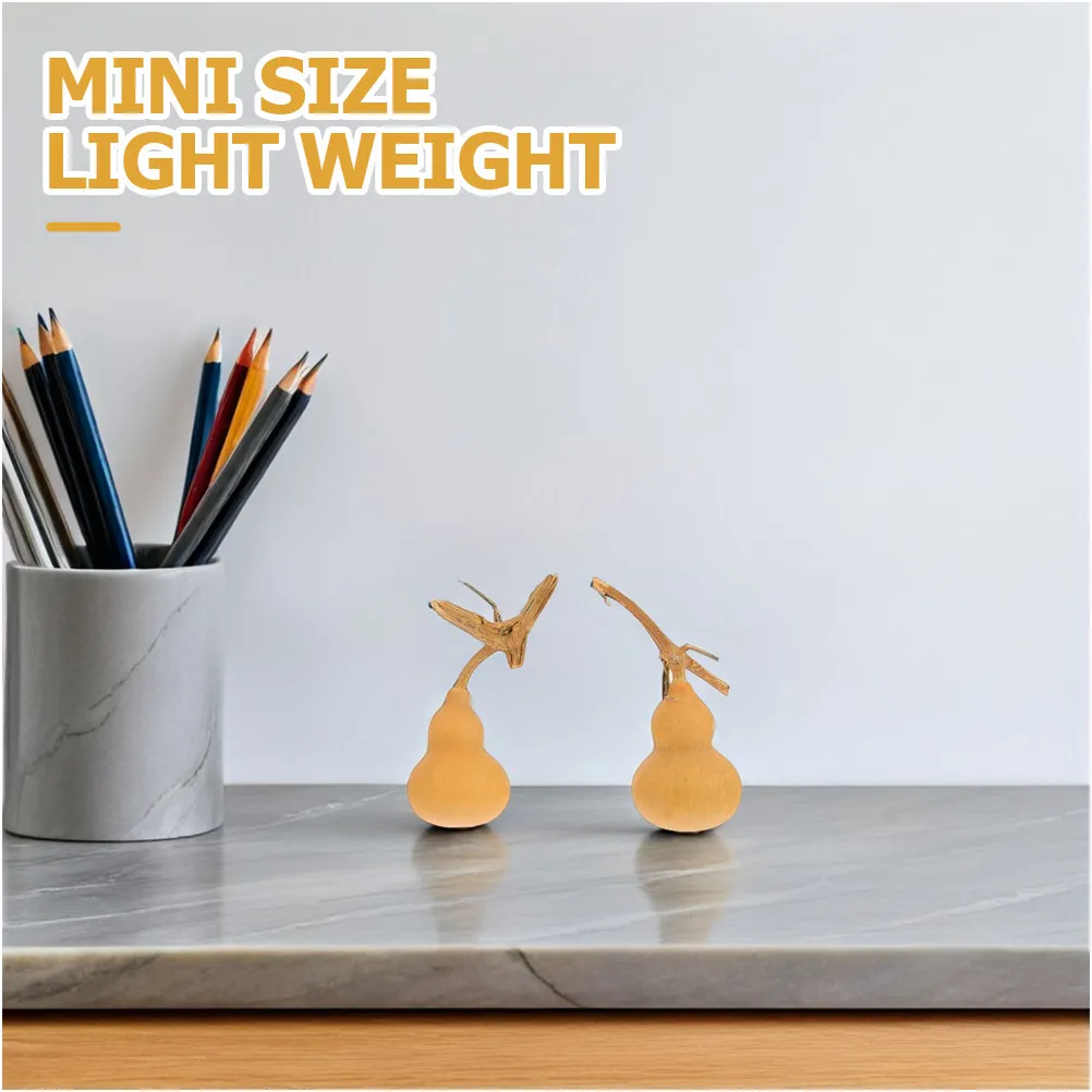 Lot de 10 mini-gourdes décoratives légères, ornements naturels, symbole porte-bonheur, pour la maison, le bureau et la boutique