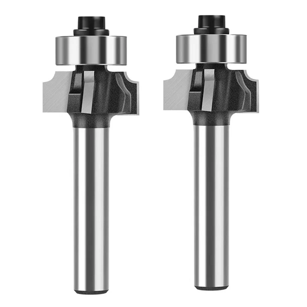 Four-edge Corner Radius Cutter 4-Flute R1.5mm Roundover Router Bit Woodworking Edge Trimming Chamfering And Chamfering Tool