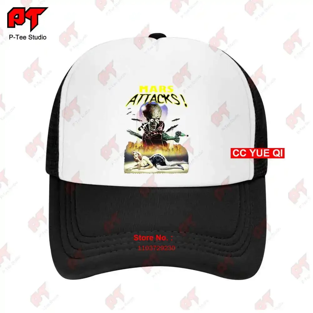 Mars Attacks V10, Movie Poster, 1996 Baseball Caps Truck Cap R47L