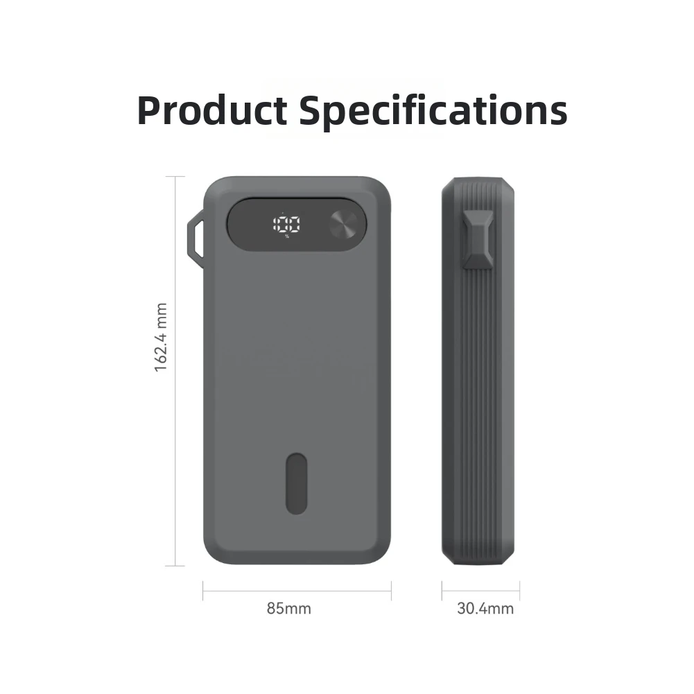 Silicone Protective Case For Anker 87W For Power Bank Shock Resistant Cover With Cable Storage Travel Accessories