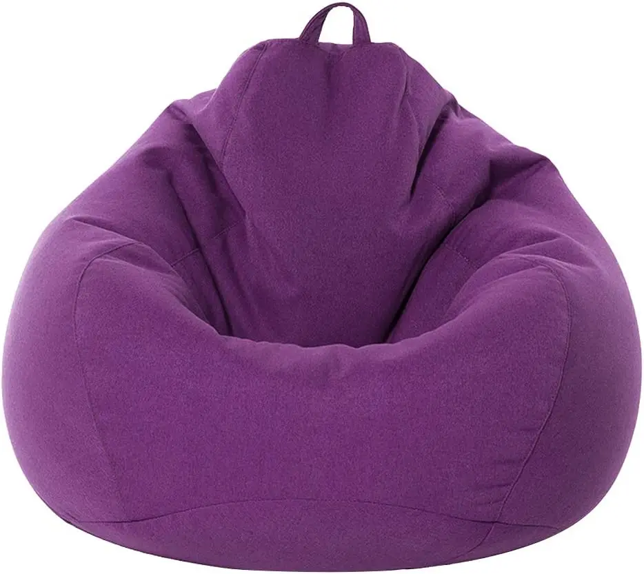 Bean Bag Chair Cover Only (No Filler) Stuffed Animal Old Blanket Cloth Storage DIY Comfortable Bean Bag Cover For Kids And Adult