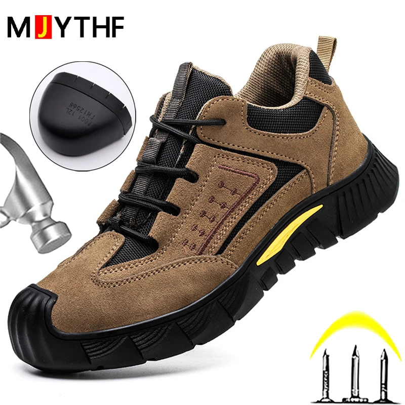 Men\'s Safety Shoes Steel Toe Cap work Sneakers Puncture Proof Indestructible Shoes High-quality Safety Boots Protective Shoes