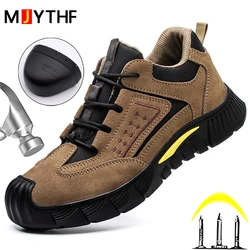 Men's Safety Shoes Steel Toe Cap work Sneakers Puncture Proof Indestructible Shoes High-quality Safety Boots Protective Shoes