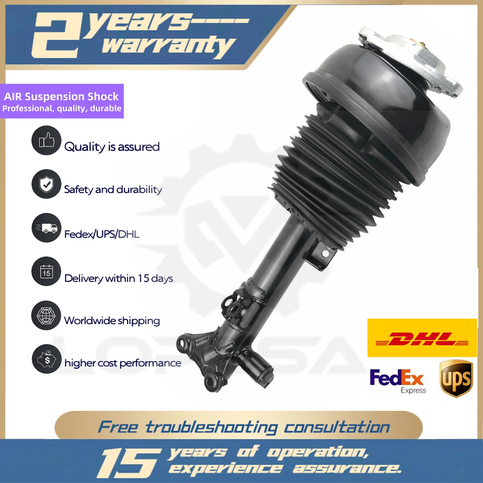 1 Pcs  For Front Left Air Shock Strut w/ADS Fit Mercedes CLS400 CLS550 W218 RWD 2012-2018  2183203113 2183206513