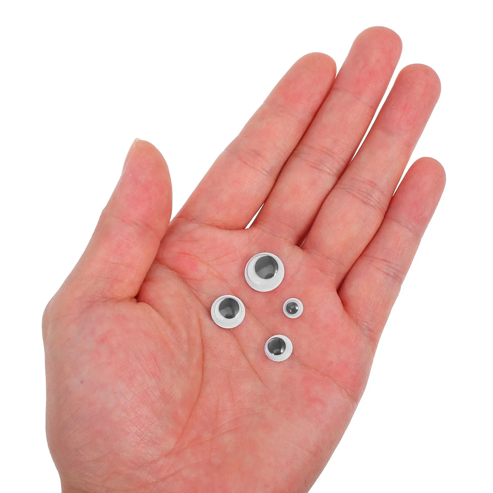 800Pcs Self-Adhesive Black White Googly Eyes Assorted Sizes for DIY Crafts Needle Felting Crochet Animal Projects Stick on