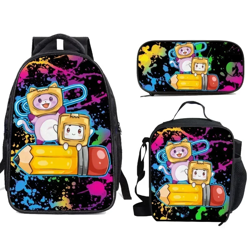 HOT LankyBox Carton Villain Primary and Secondary School Students School Bag Children Lunch Bag Pencil Case Mochila