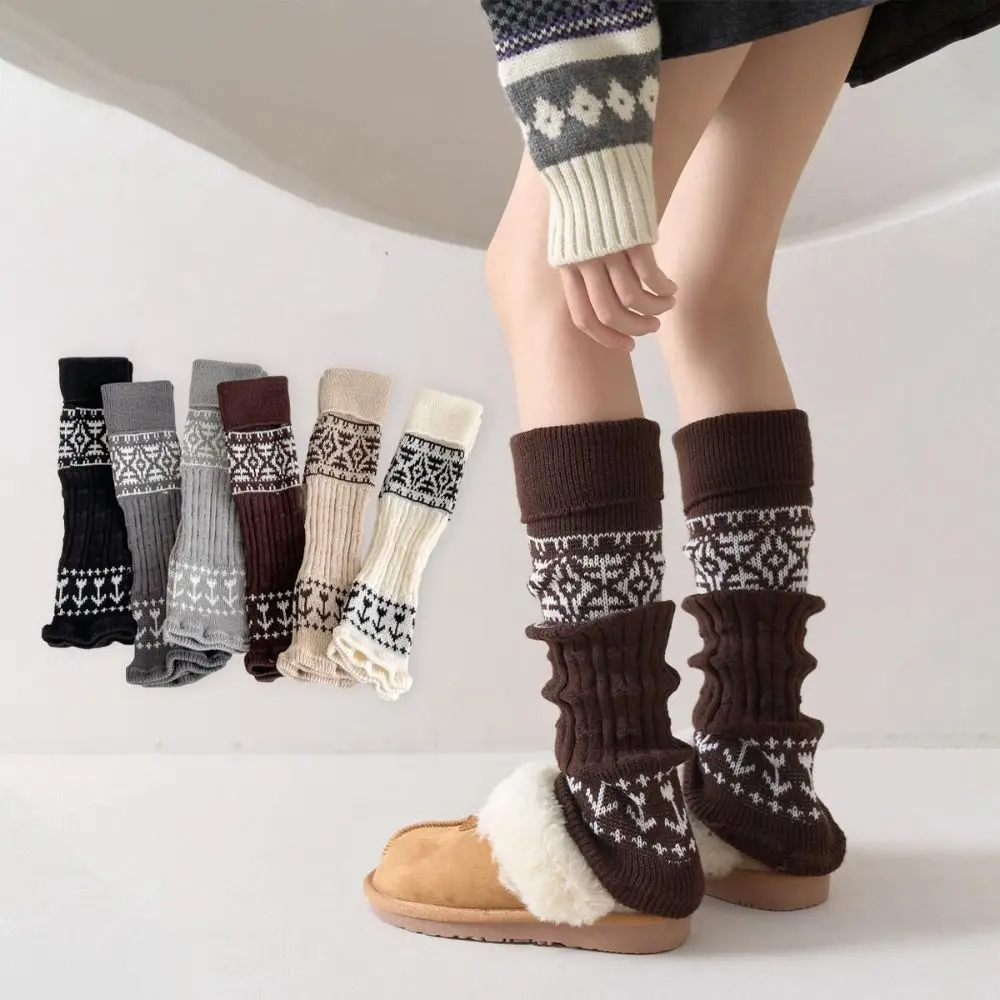Harajuku Kinder Beinlinge Einfarbig Japanischen Stil Fair Isle Stil Gestrickte Socken Süße Casual Kinder Lange Socken Dame
