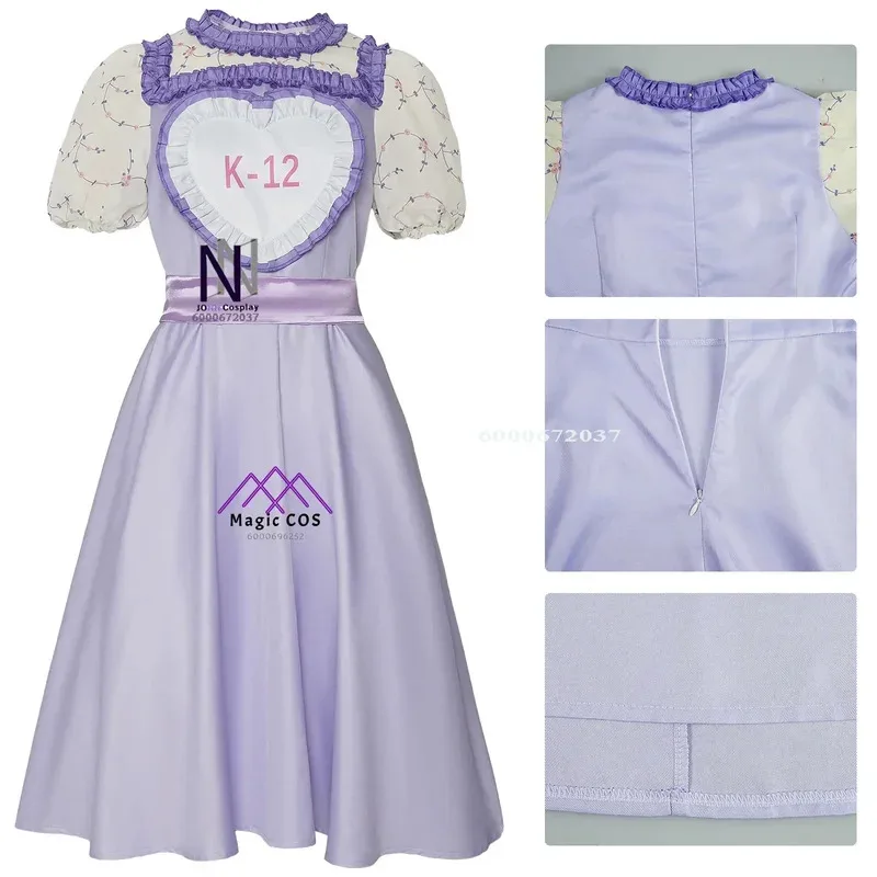 CyMovie K12 Crybaby Angelita Cosplay Costume Women's Pink Purple Dress Melanie Martinez Sweet Outfit for Girls Halloween Costume