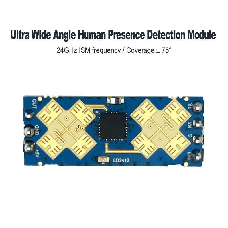 HiLink Human Pressure Motion Sensor Module, Alta Precisão, 24GHz mmWave, 9m, Novo, LD2412