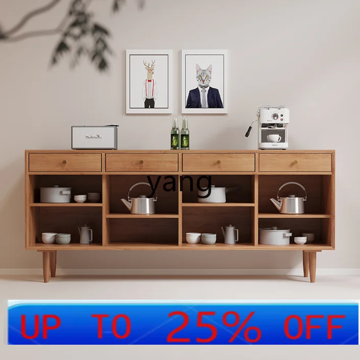 LH  Rattan Sideboard Cabinet Solid Wood Locker Tea Modern Guest Restaurant Home Multi-Functional