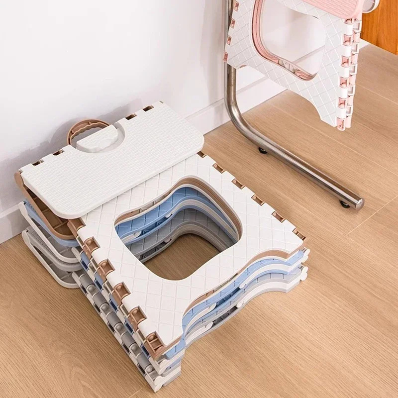 European Makeup Stool Chair Folding Ultralight Step Foot Stool Bedroom Modern Entrance Taburete Plegable Living Room Furniture