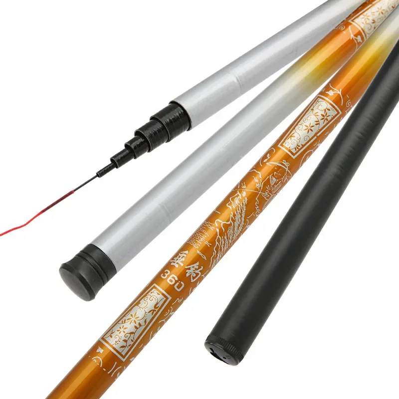 3.6M/4.5M/5.4M/6.3M/7.2M Carbon Fiber Manual Fishing Rod Telescopic Fishing Rod Ultra Long Hard Fishing Rod