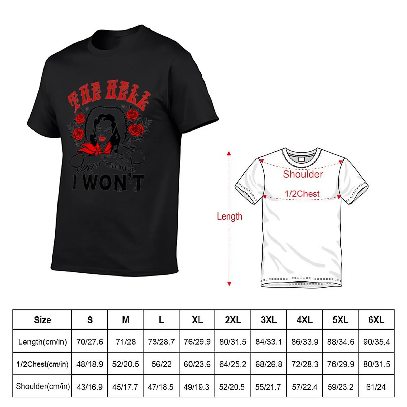 Camiseta The Hell I Won't para hombre, Camiseta con estampado de animales, diseño de aduanas, tops de verano, hip hop