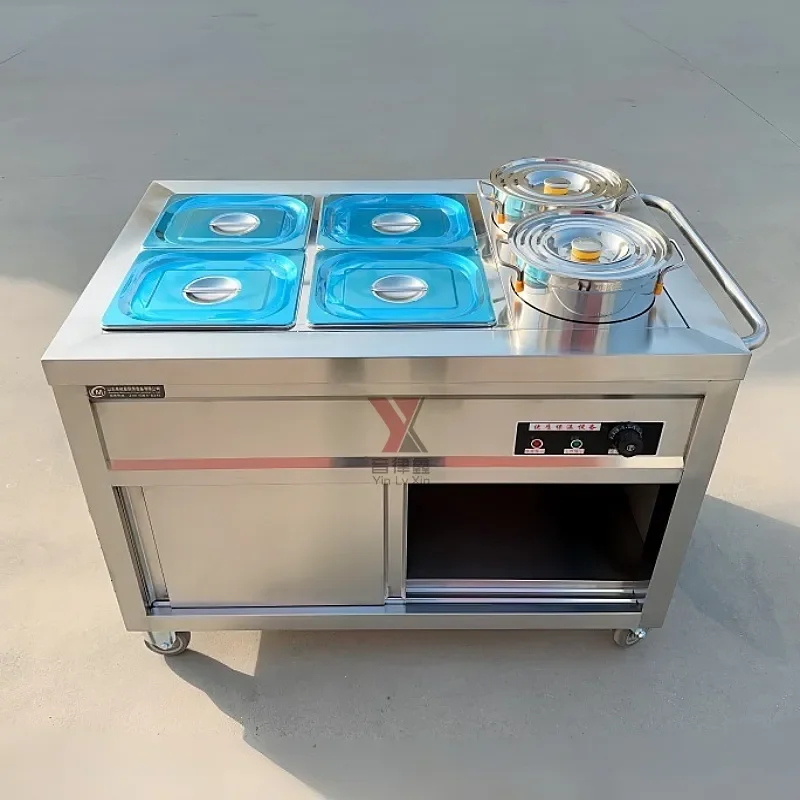 Stainless Steel Insulated Food Delivery Cart for Hospital Nursing Home School Canteen Thermal Meal Transport Trolley