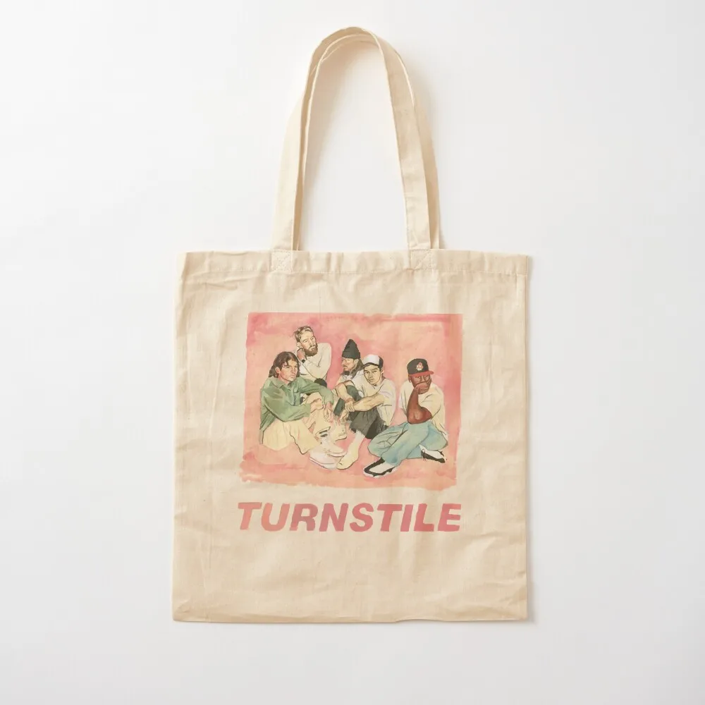 

Turnstile Love Connection Tote Bag supermarket folding bag large tote bag woman shopping Canvas Tote