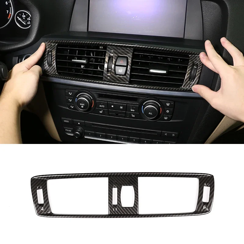 

For BMW X3 F25 2011-2017 Carbon Fiber ABS Plastic Car Interior Air Conditioning Vent Frame Trim Car Accessories fast