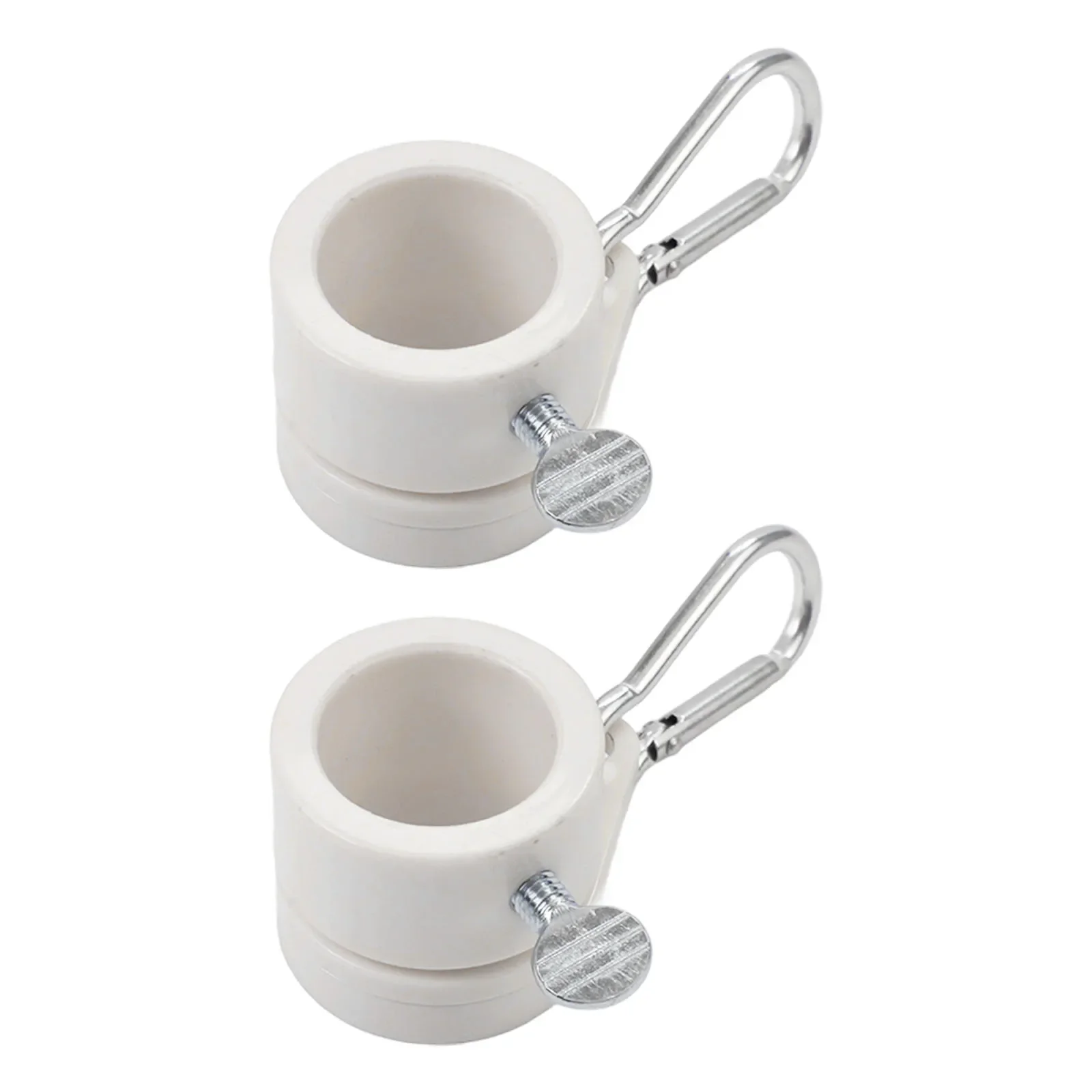 2 Pcs Rotating Flag Clips For 1 Inch Flagpoles PVC Material With Anti Wrap Feature For Home Garden Office And School