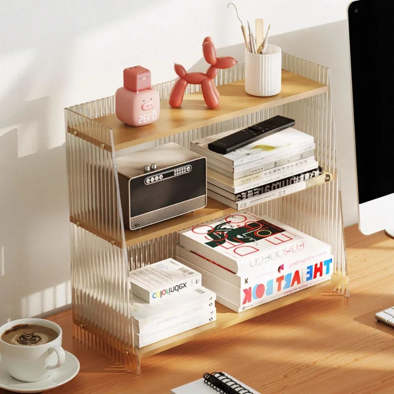 Estante de escritorio Portavasos acrílico Portavasos de agua Estante de almacenamiento multicapa para el hogar