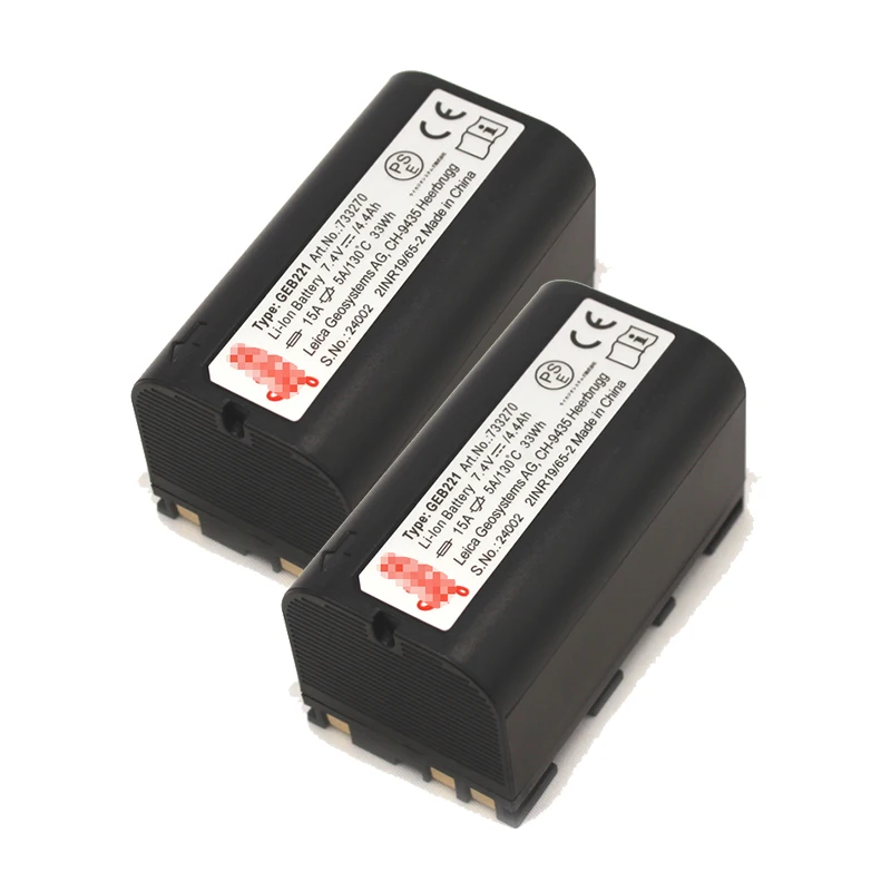 

2PCS GEB221 Battery for Lei ca Total Station GPS All System 1200 and Piper 100/200 Lasers 7.4V 4400mAh Li-ion Battery GEB221