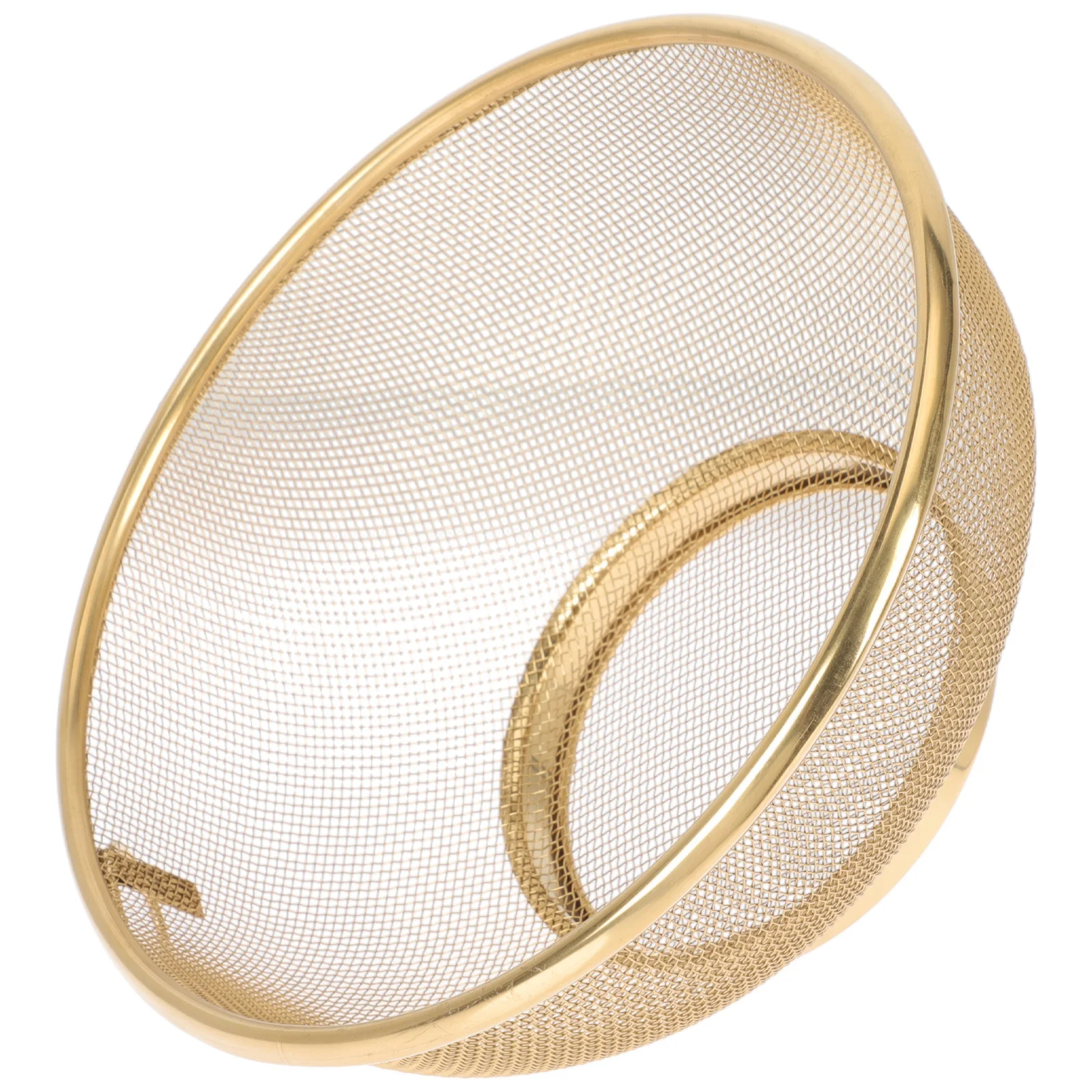 

Oil Filter Slag Separator Fine Mesh Strainer Kitchen Sieve Bowl Strainers for Sink Golden Colander Stainless Steel Food Noodle
