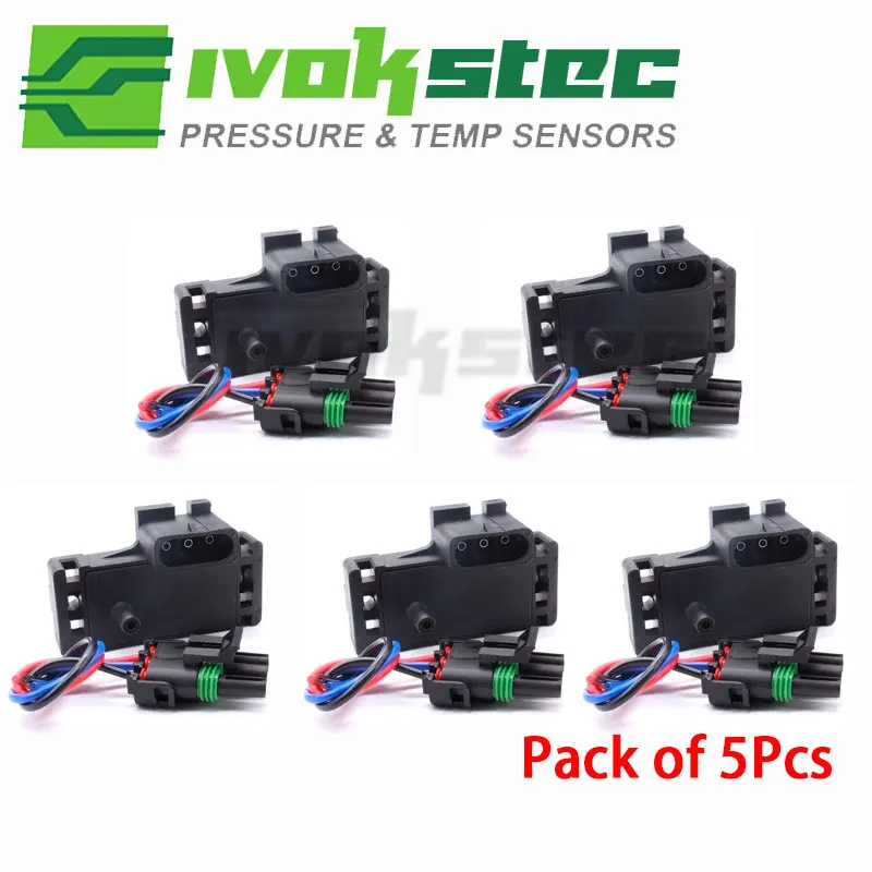 5PCS 3 Bar 3BAR MAP Manifold Absolute Pressure Sensor For GM Cadillac Chevrolet Pontiac Buick 12223861 16040749 23528418 650652