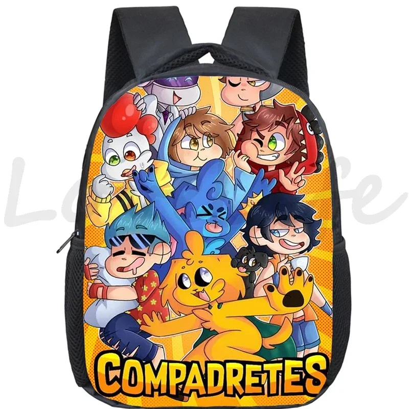 Mochila Compadretes Mikecrack, Mochila de dibujos animados para guardería, Mochila impermeable, Mochila escolar para niños, Mini mochilas para niños de 12 pulgadas