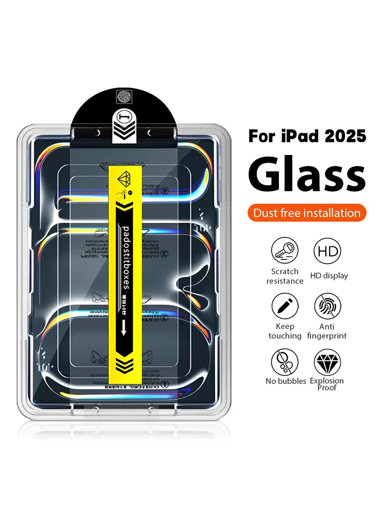 Gemakkelijk te installeren gehard glas voor iPad Pro 13 11 M4 M3 M2 voor iPad Air Mini 6 7 voor iPad 11e 2025 A16 schermbeschermer glasfilm - afbeelding 2