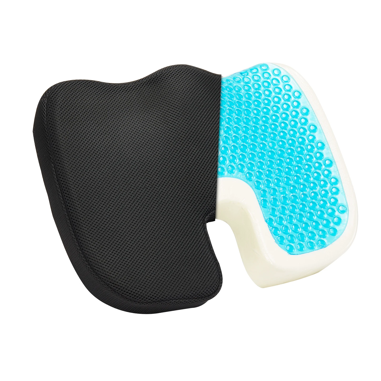 SucceBuy Seat Cushion Pressure-Relief Wheelchair Seat Pad with U-Shaped Cutout & Removable Cover Portable for Travel Car Office