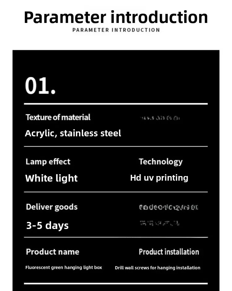 Transparent acrylic rotating light box, which can be built-in decorative parts to display billboards 360 degrees