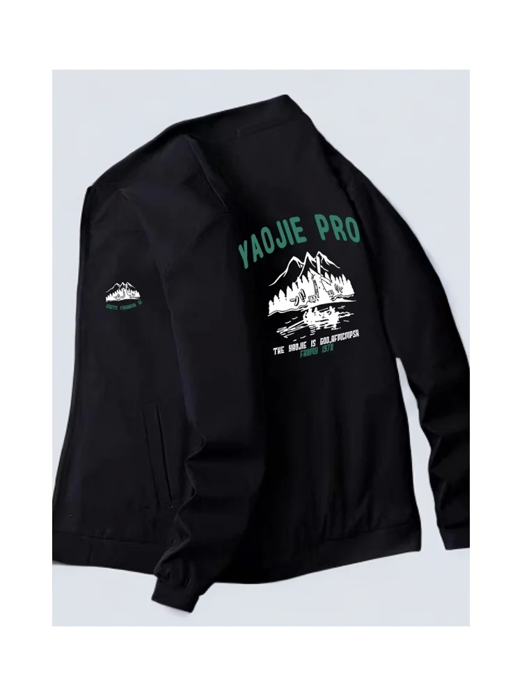 

Men's Casual Loose Fit Zipper Jaet Baseball Sle Sweatirt Trendy Autumn Winter Outerwear Breathable Polyester Fiber